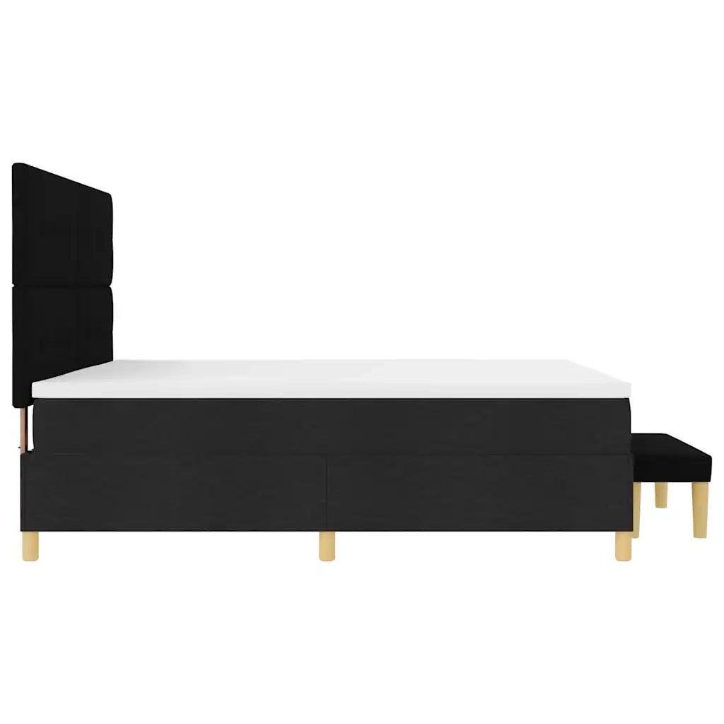 Letto a molle con materasso Nero 200 x 200 cm Tessuto 3344326