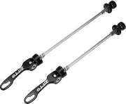 Bicicletta - Borse a Chiusura Rapida - 2 Pezzi - Lega di Alluminio/Acciaio - Forma di Chiusura Universale - Chiusura Anteriore 15cm - Chiusura Posteriore 18.5cm - Nero - Borsa per Bicicletta