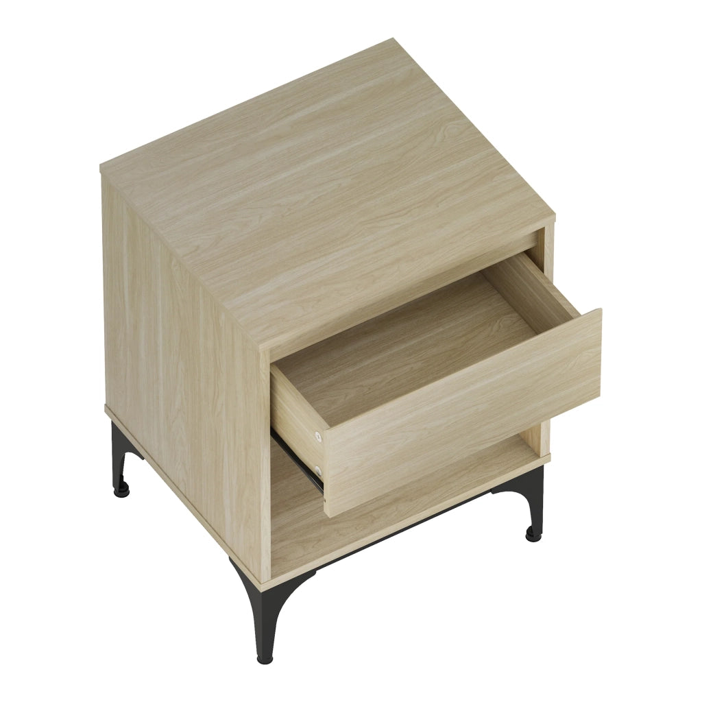 Tavolino laterale 62 x 46 x 40 cm effetto rovere chiaro 03_0010916