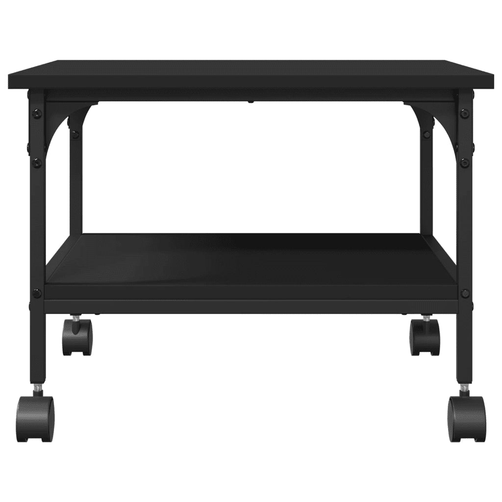 Supporto per Stampante 2 Livelli Nero 50x40x38 cm Multistrato 842281