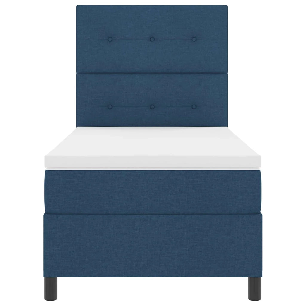Letto a molle con materasso Blu 90 x 190 cm Tessuto 3339356