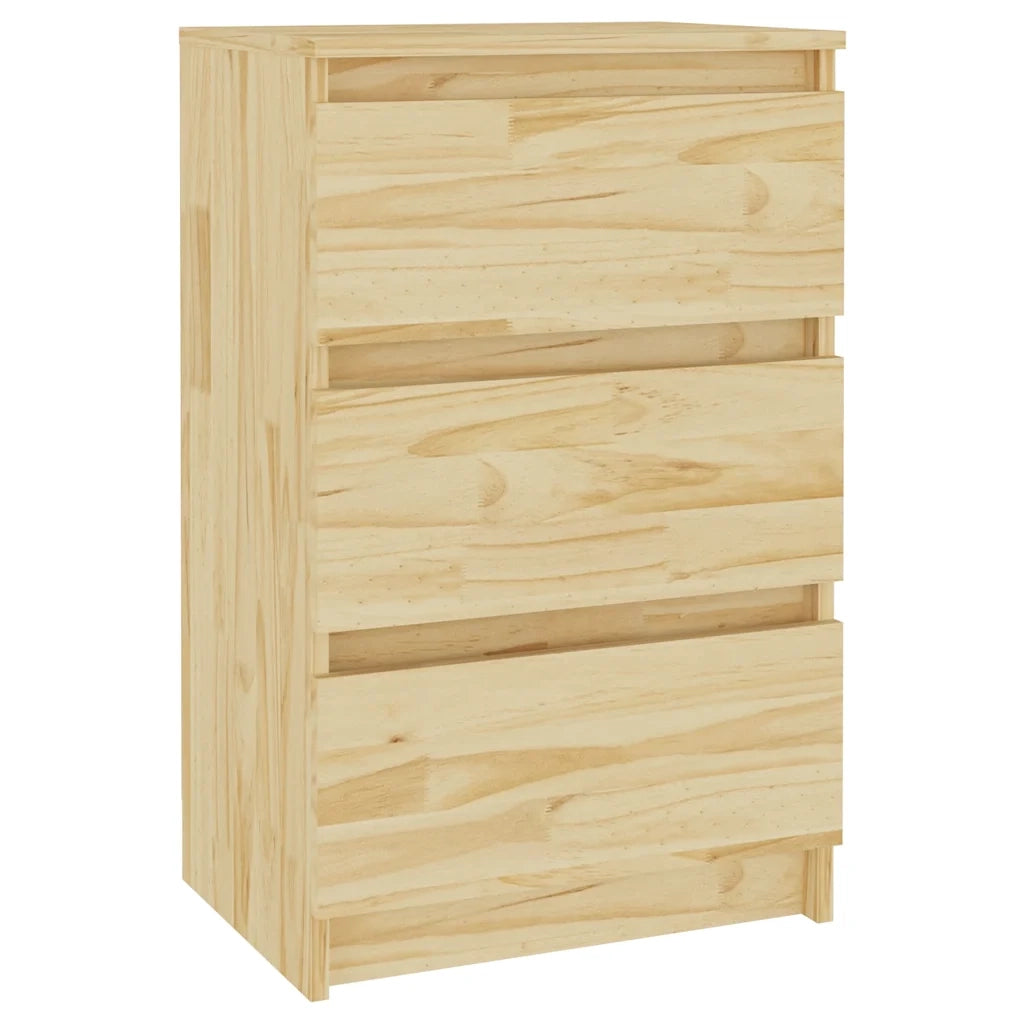 Comodino | Armadio da Notte | Mobiletto da notte 40x29,5x64 cm in Legno Massello di Pino