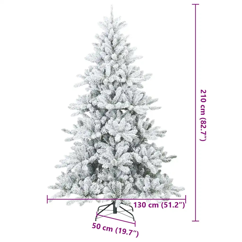 Albero di Natale | Decorazioni natalizie Artificiale Snodato Foderato di Neve Bianco