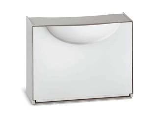 SCARPIERA COMPONIBILE HARMONY BIANCA/GRIGIA  mm.510x190x390h., colore bianco/grigio    TERRY