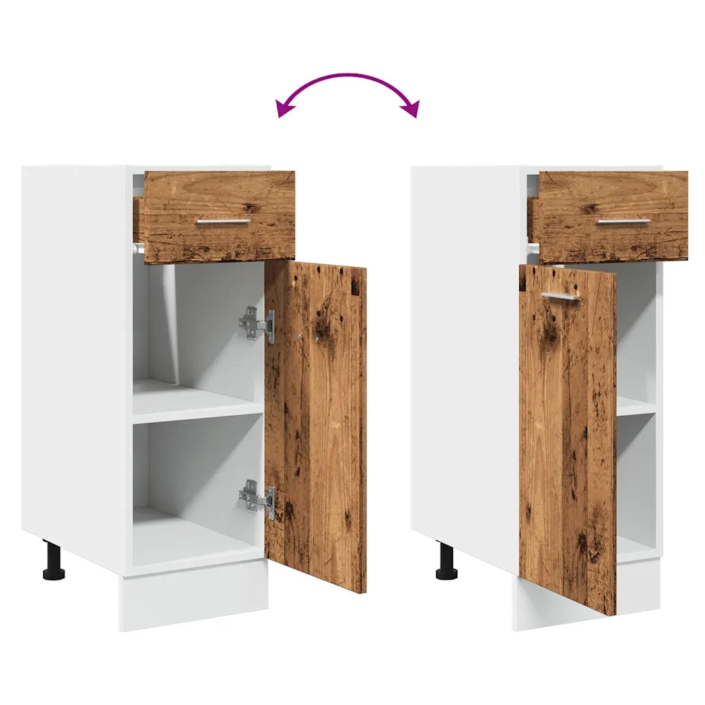 vidaXL Armadio Cassetto “Lyon” Legno Antico 30x46x81,5 cm