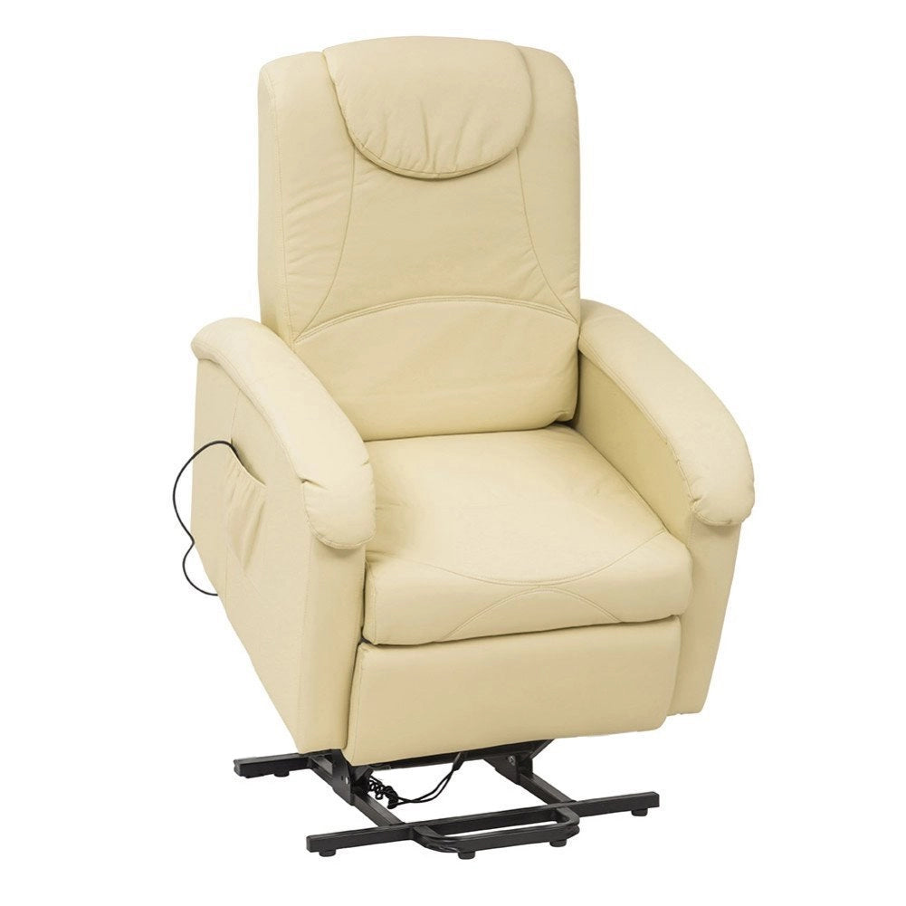 Poltrona massaggiante alzapersona in Ecopelle cm 72x95x106 - PEACE