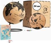 Mappa del mondo in cura - mappa decorativa del mondo - grande - 23cm - cura