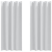 Tende Oscuranti | Tende Blackout con Anelli 2 pz Grigio Chiaro 260 x 140 cm