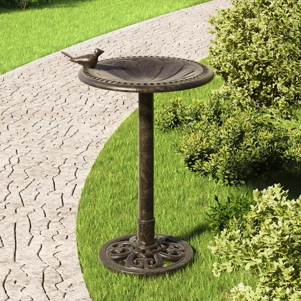 Vaschetta Bagnetto per Uccelli da Giardino Bronzo in Plastica 48223