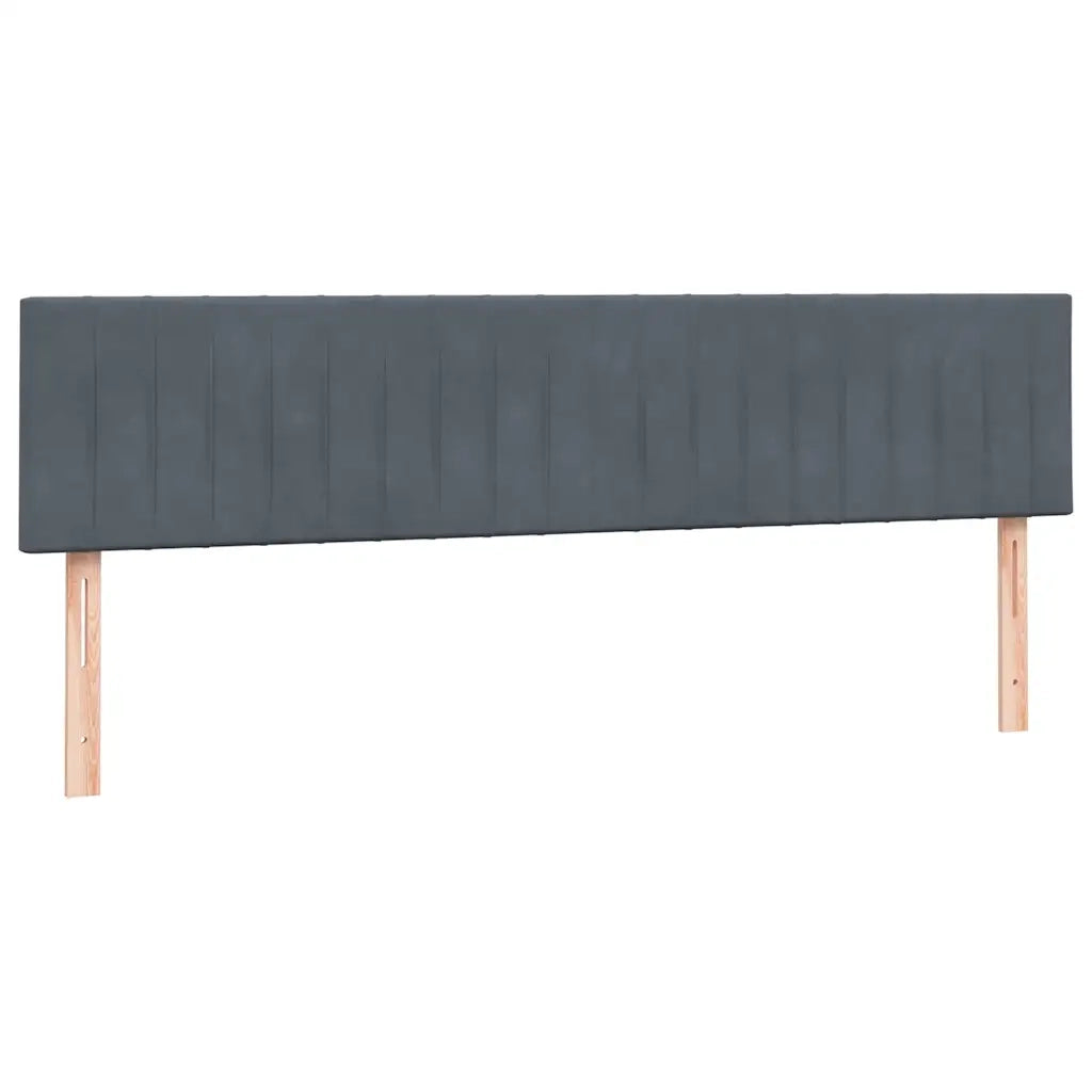 Giroletto a Molle con Materasso Grigio Scuro 180x210 cm Velluto 3318292