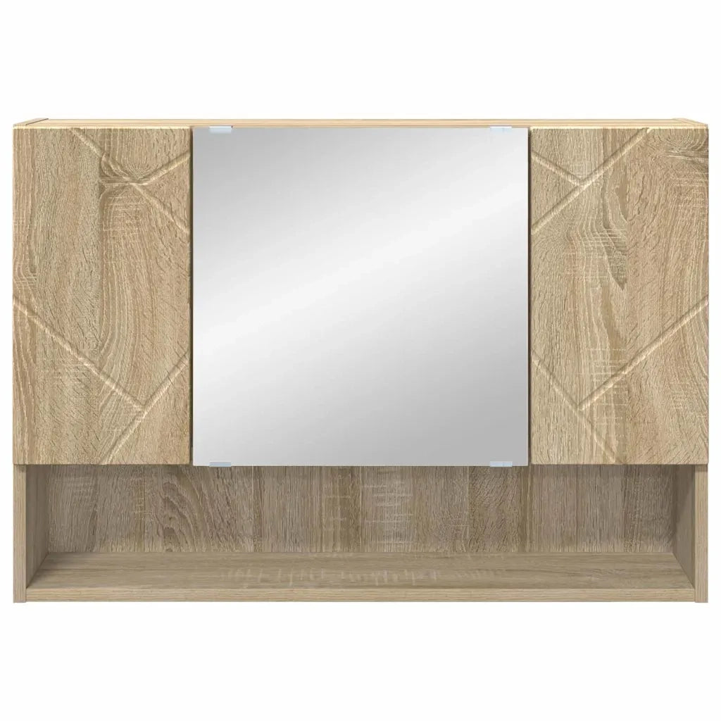 Mobiletto per specchio con porta Rovere Sonoma 80 x 17 x 55 cm 883356