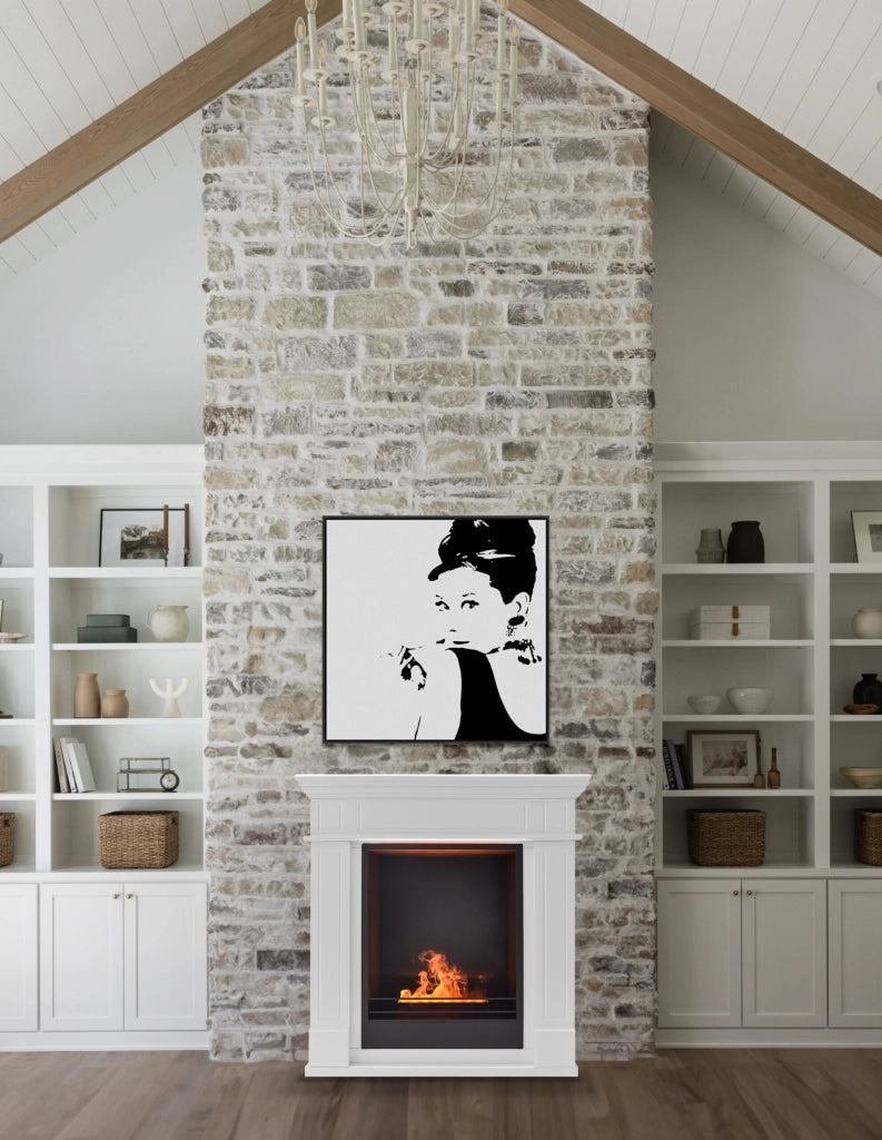 Camino Decorativo Ecologico a Bioetanolo in legno Top di Gamma Classic da 3 Kw/h L98xP32xH83 Cm