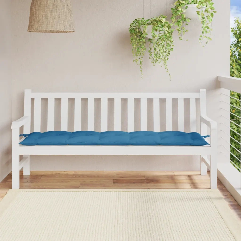 Cuscino Panca da Giardino Blu MÃ©lange 180x50x7 cm in Tessuto