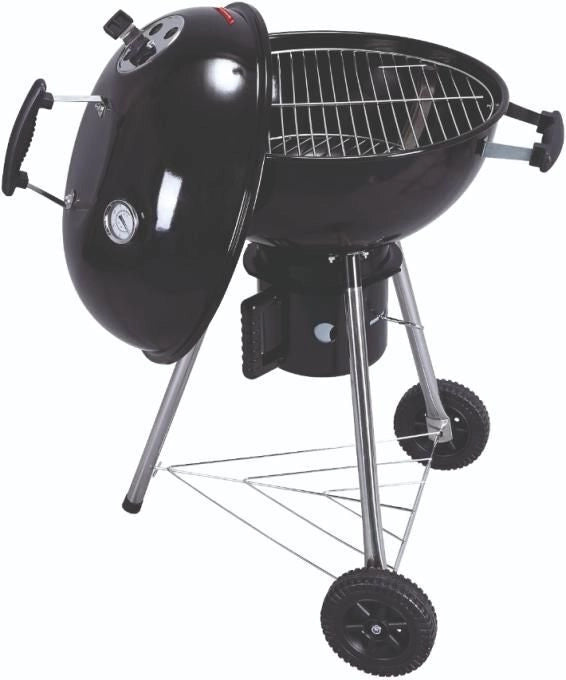 Sandrigarden SG 57K Barbecue a Carbone Sferico diametro 57 cm griglia 53 cm gambe acciaio inox coperchio termometro colore Nero
