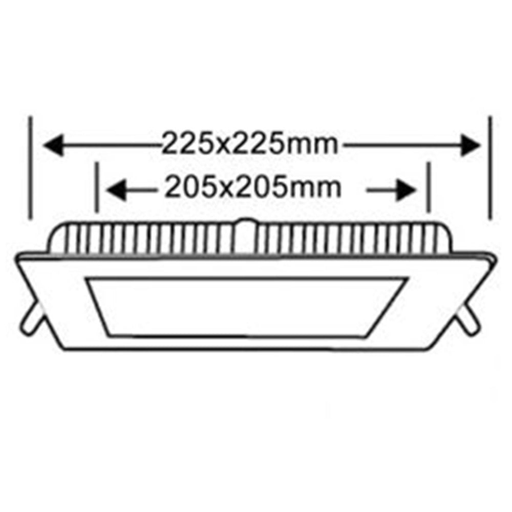 Trade Shop - Pannello Led Quadrato Incasso 18 W Con Driver Cct 3000k 4000k 6500k P205a-q3c -