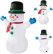 Decorazione da Natale da 1,2 m alta con luci LED integrate, personaggio di neve gonfiabile con cappello magico