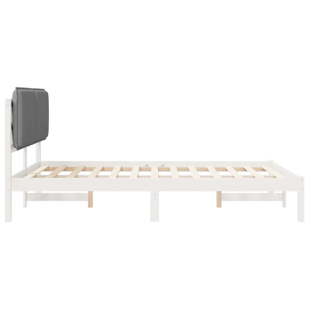 Letto con Testiera Rivestita Grigio chiaro 160 x 200 cm 877828