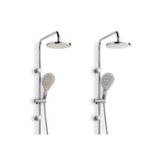 Trade Shop - Asta Saliscendi Cromata Colonna Doccia Soffione Fisso Doccetta Con Saliscendi -