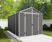 Casetta Da Giardino in Policarbonato Ultra Resistente Rubicon  377X237X235 cm Grigio Scuro