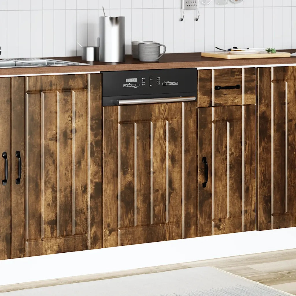 Pannello Lavastoviglie Lucca Rovere Fumo in Legno Multistrato