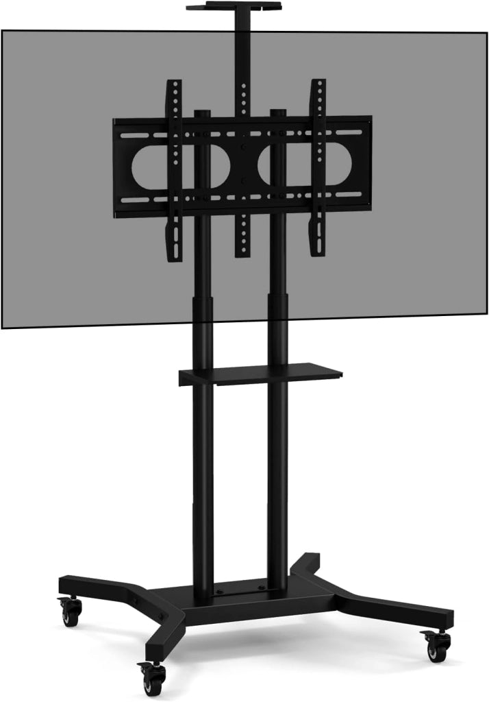 Supporto TV da Pavimento con Ruote per Schermi Plasma/LCD/LED 32-70 Pollici, Altezza Regolabile, Carrello Staffa Porta Mobile Supporto TV Fino a 50 kg, Max VESA 600 x 400mm