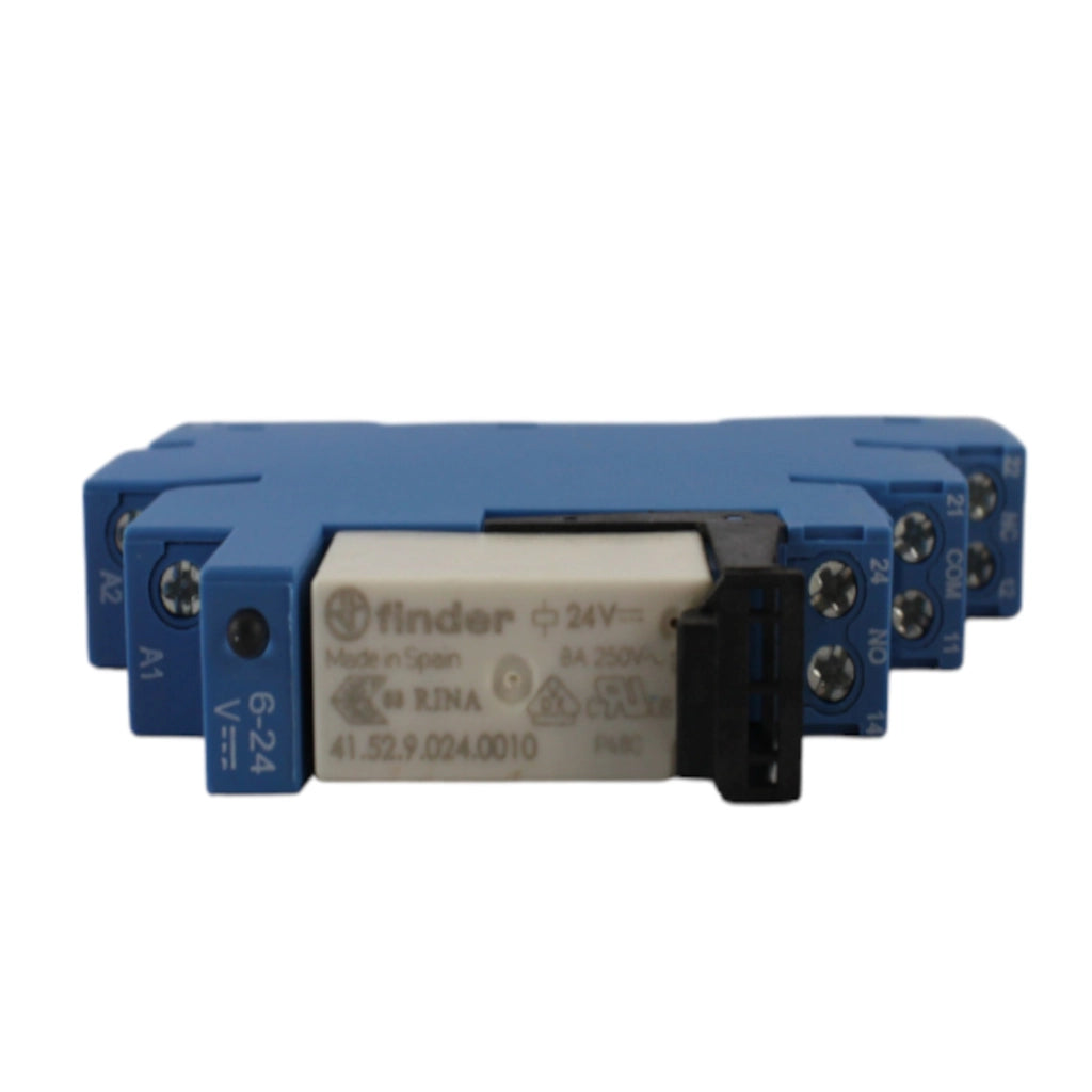Relè slim 8A 24VDC serie 38 DPDT Finder