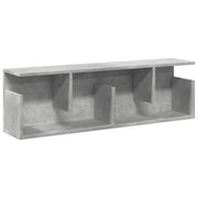 Armadietto a Muro | Mobile a Parete 100x20x30cm Grigio Cemento in Legno Multistrato