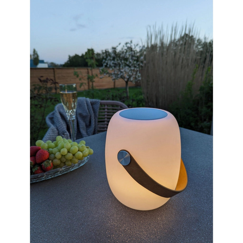 Lampada da Esterno Ricaricabile Cardiff, Bianco, Polietilene, 18x18x21 cm
