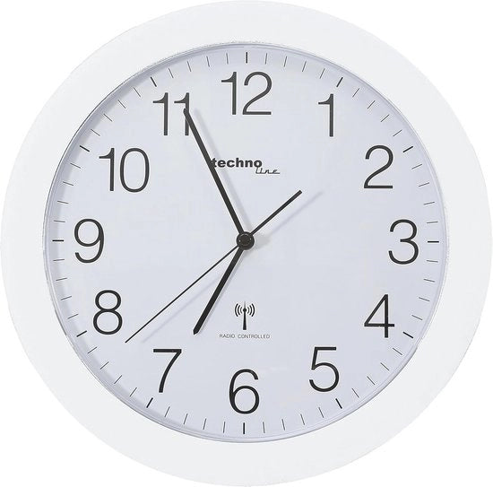 Cronografo radiocomandato per parete 30 cm bianco - Stile classico