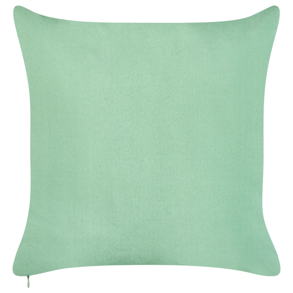 Set di 2 cuscini decorativi da esterno con motivo a foglie in tessuto verde con rivestimento rimovibile