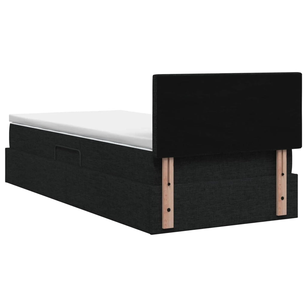 Letto con contenitore e materasso Nero 90 x 200 cm Velluto 3458597