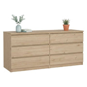 Credenza Abacadabra, Buffet da soggiorno, Madia da salotto, Dispensa da cucina, 154x50 h70 cm, Rovere