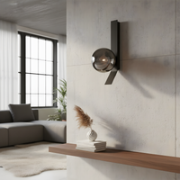 Applique Da Parete APP1757-1W Cromo Nero