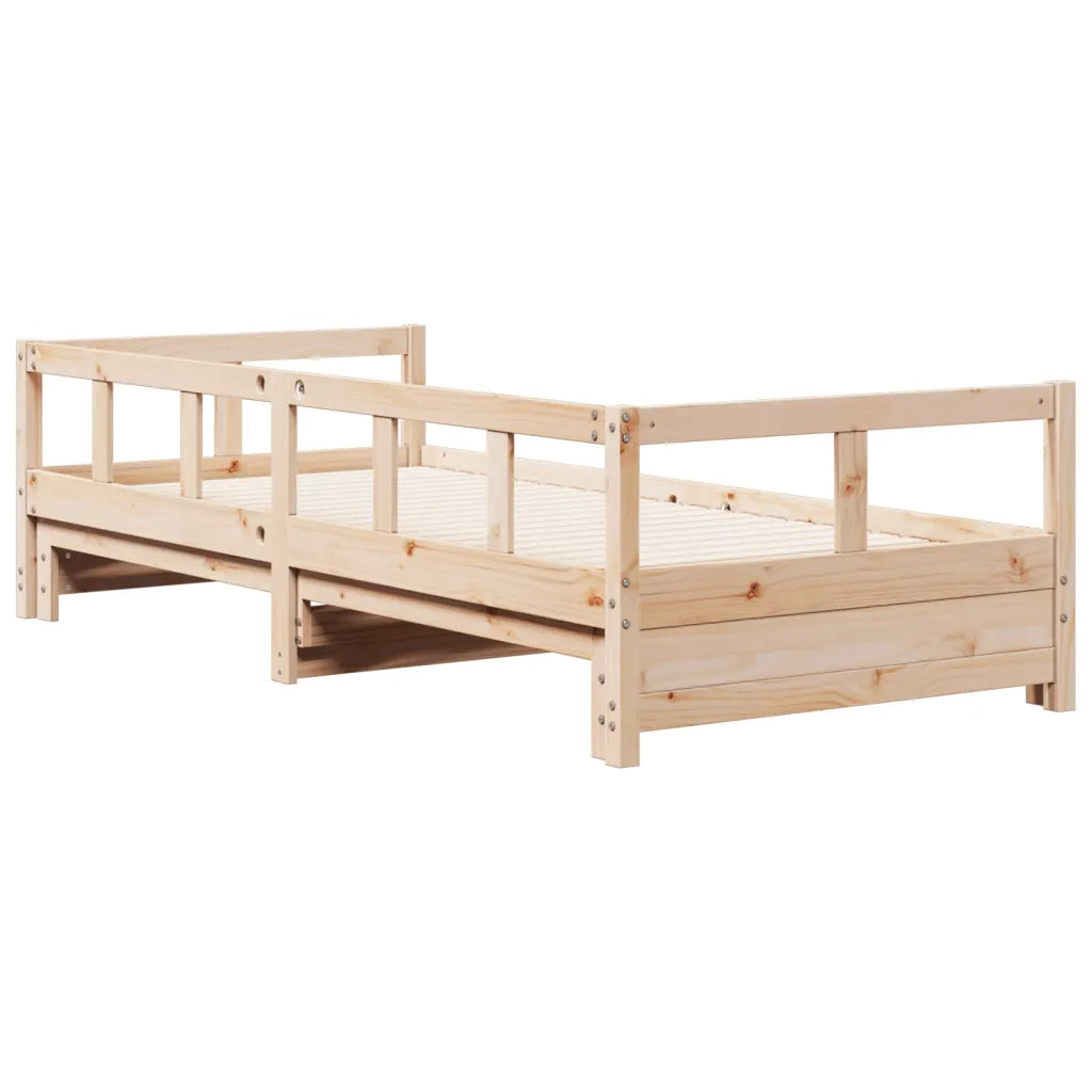 vidaXL Dormeuse senza Materasso 90x190 cm in Legno Massello di Pino