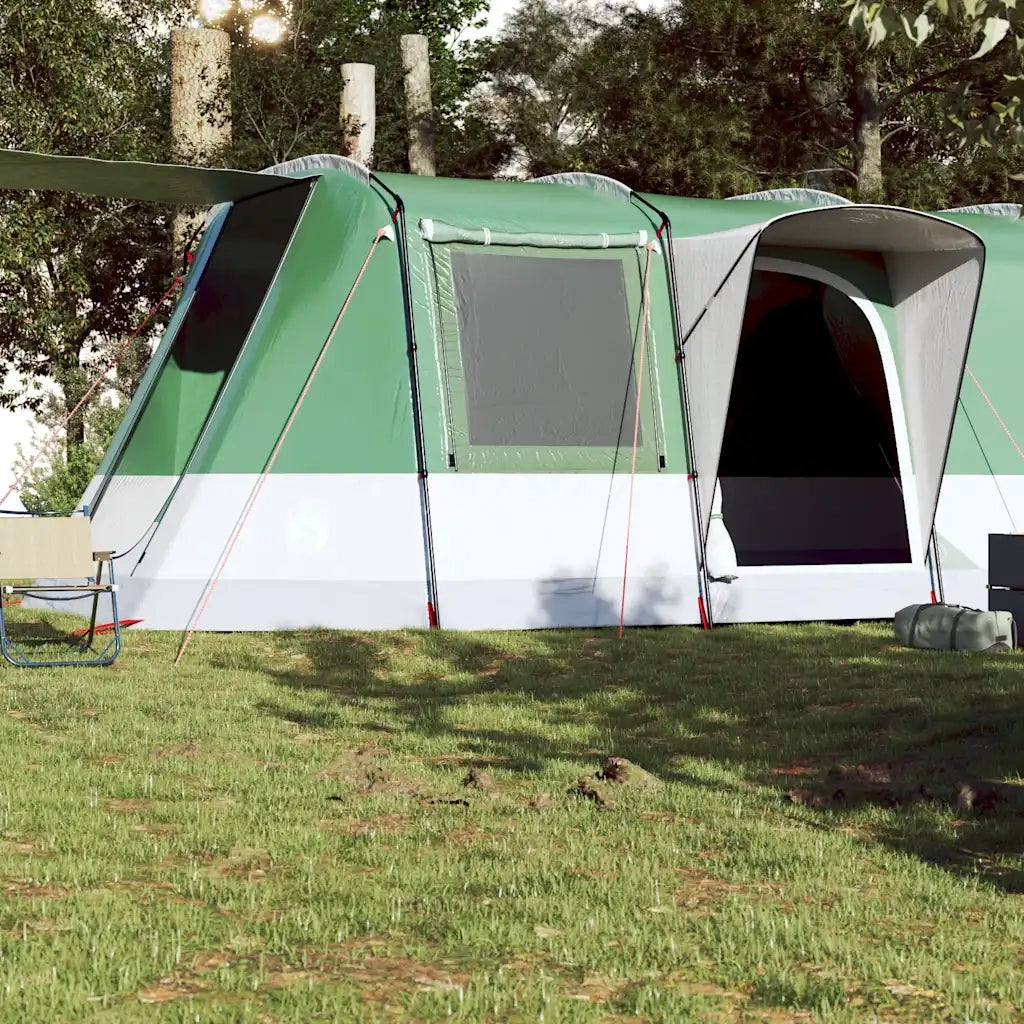 Tenda da Campeggio a Tunnel per 4 Persone-Tenda per Escursionismo Verde Impermeabile 717731