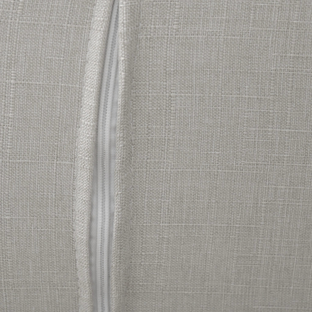 POLTRONA con poggiapiedi 66,5x80x99 cm in lino grigio chiaro Set da 2 pezzi