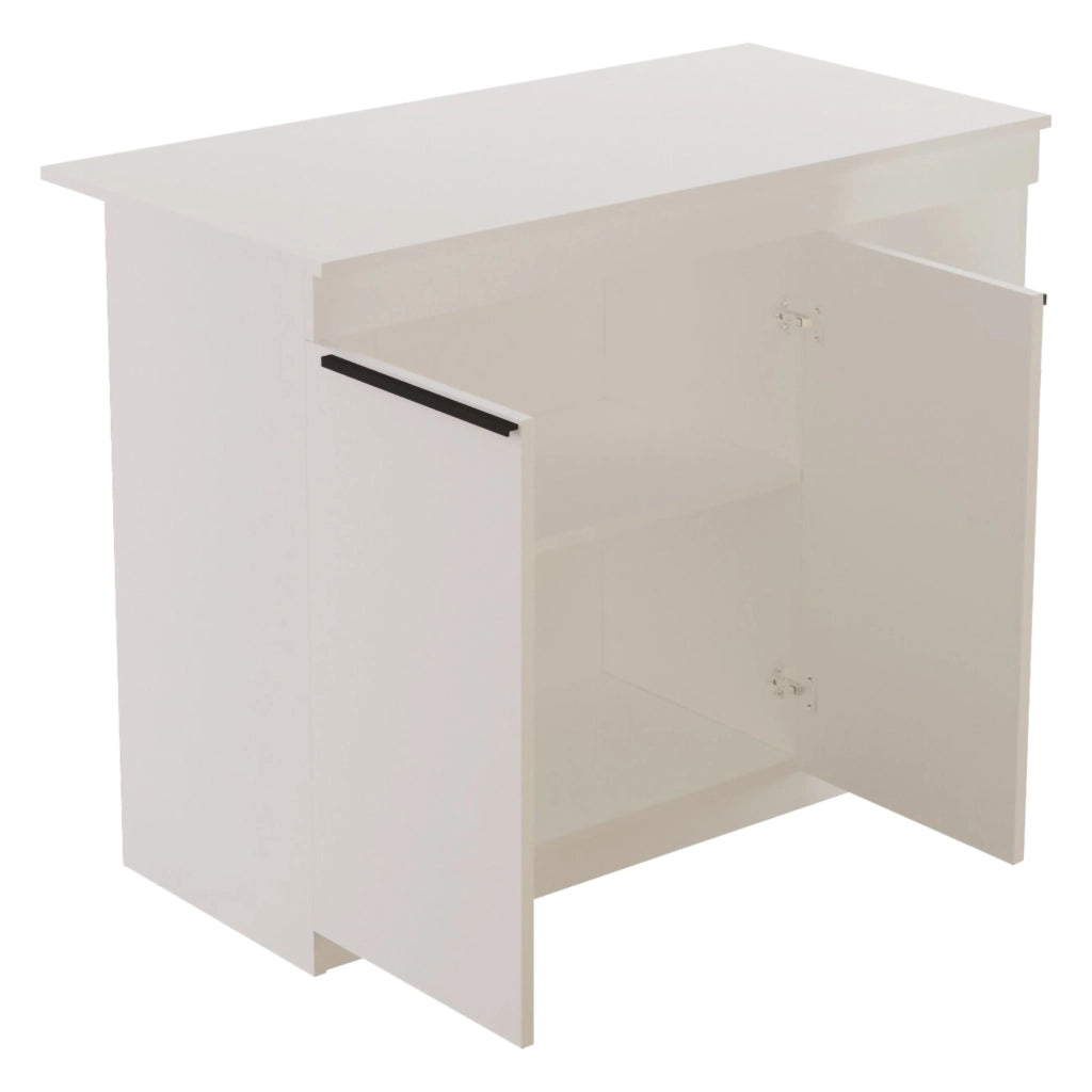 Mobile Dispensa Corsico, Isola da Cucina 2 Ripiani, 120x60x88h cm Bianco