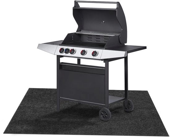 Mat per barbecue rettangolare 90x120 cm - Tappeto per barbecue per barbecue, terrazzo e giardino