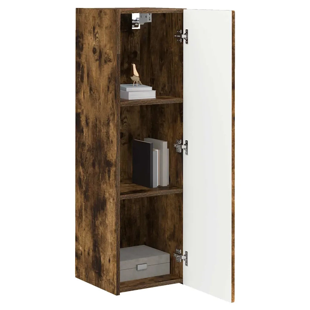 Mobile TV da parete-Mobile TV a Muro-Credenza TV Rovere fum¨¦ 30 x 31 x 100 cm