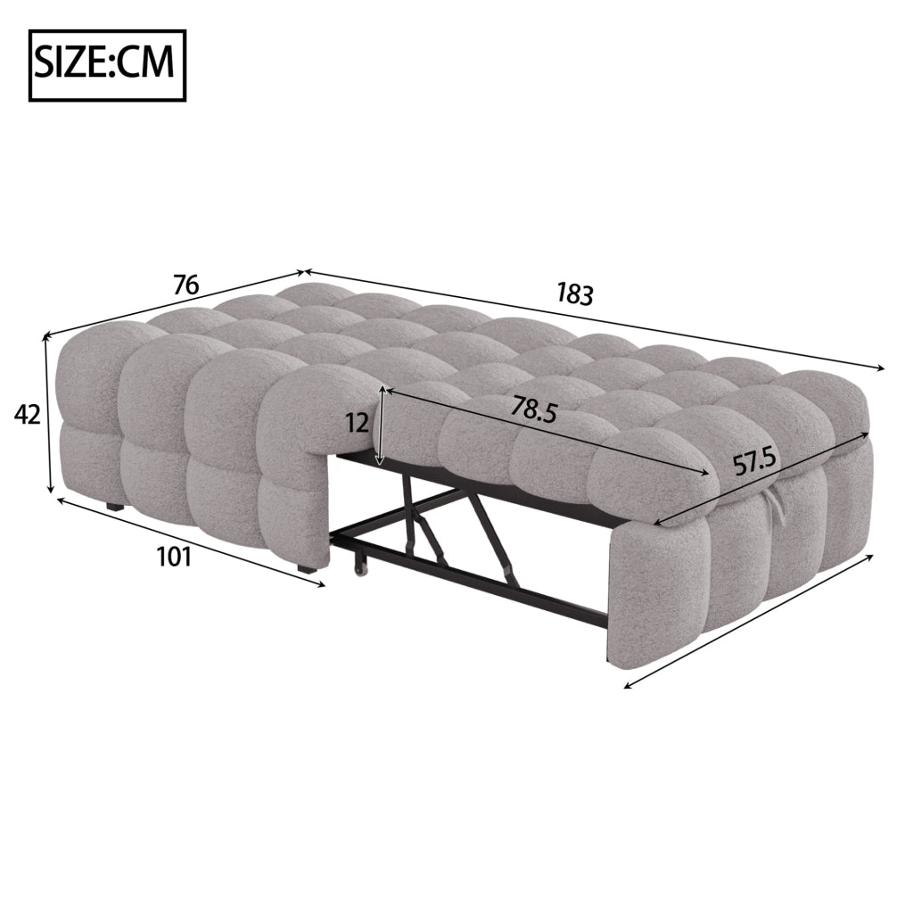 Divano letto 2 in 1 trasformabile con montaggio completo