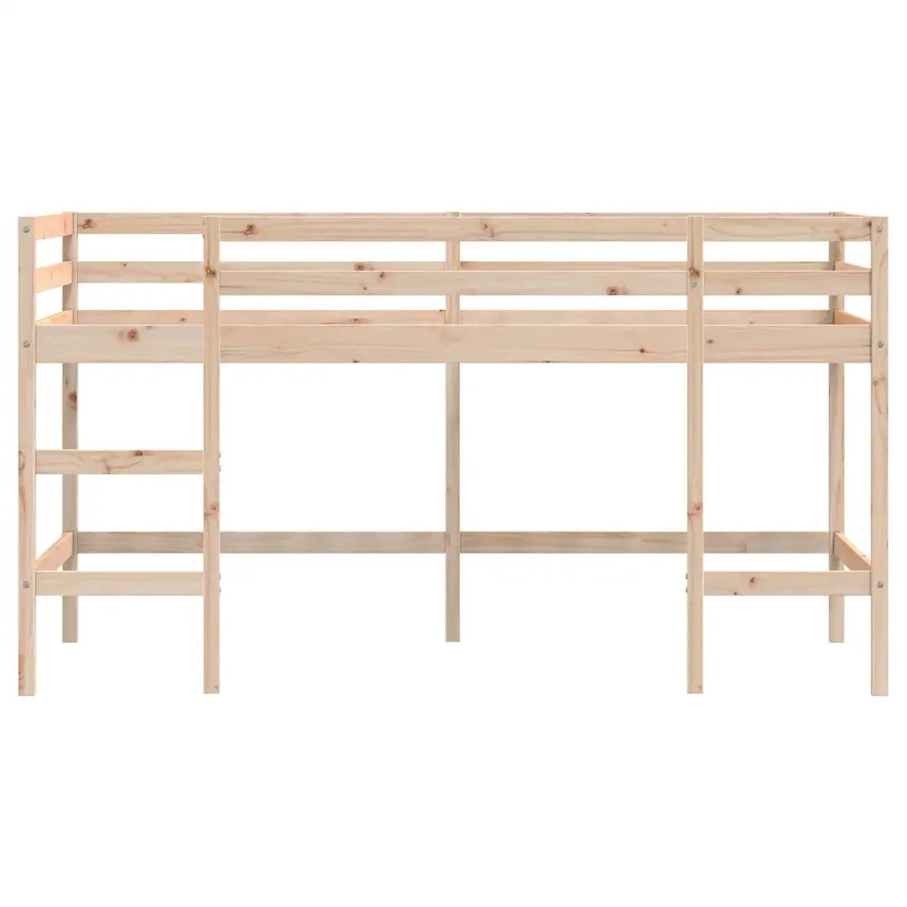Letto Soppalco con Scala Bambini | Letto Infantile | Lettino 90x190 cm Legno Massello Pino