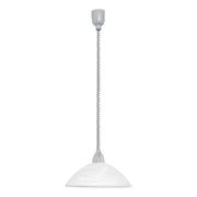 Sospensione Moderna Lord 2 Policarbonato Grigio Nichel Vetro 1 Luce E27