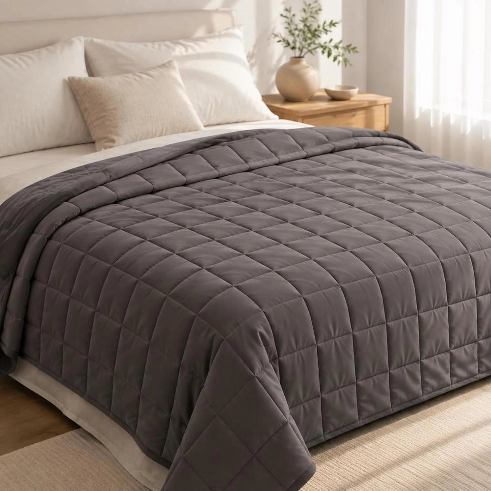Weighted Blanket, Grey, 135x200 Cm, 10 Kg Fabric