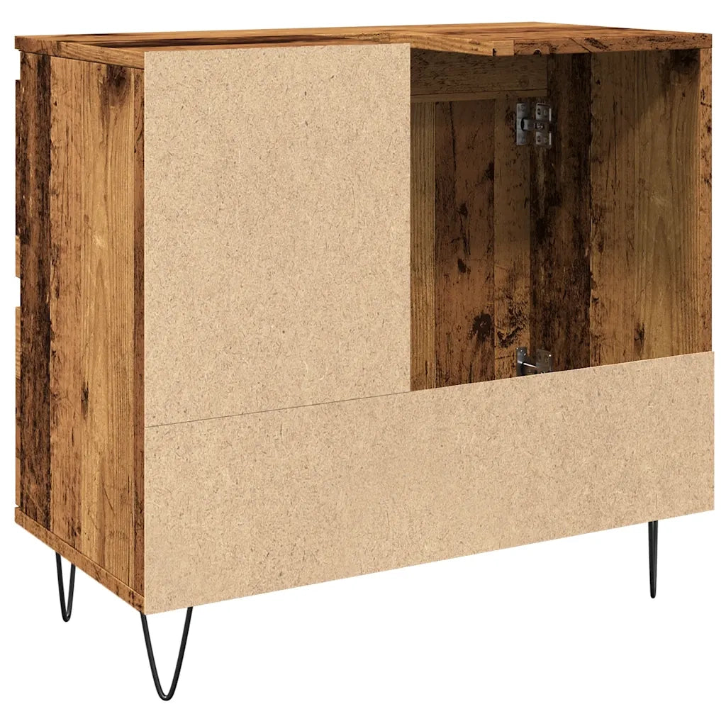 Armadietto da Bagno Legno Antico 65x33x60 cm in Truciolato 857226