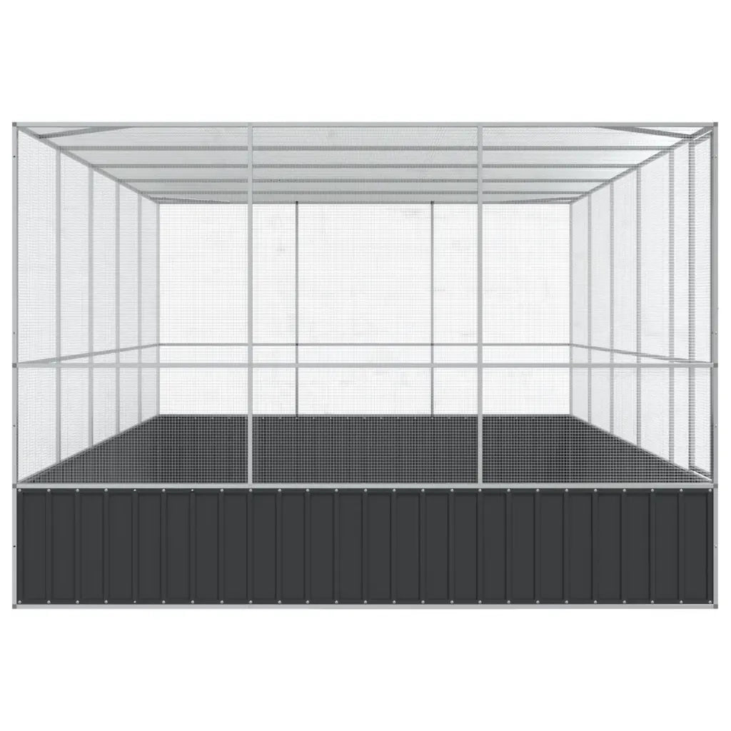 Voliera con Estensione Argento 518x307x212 cm in Acciaio 3214277