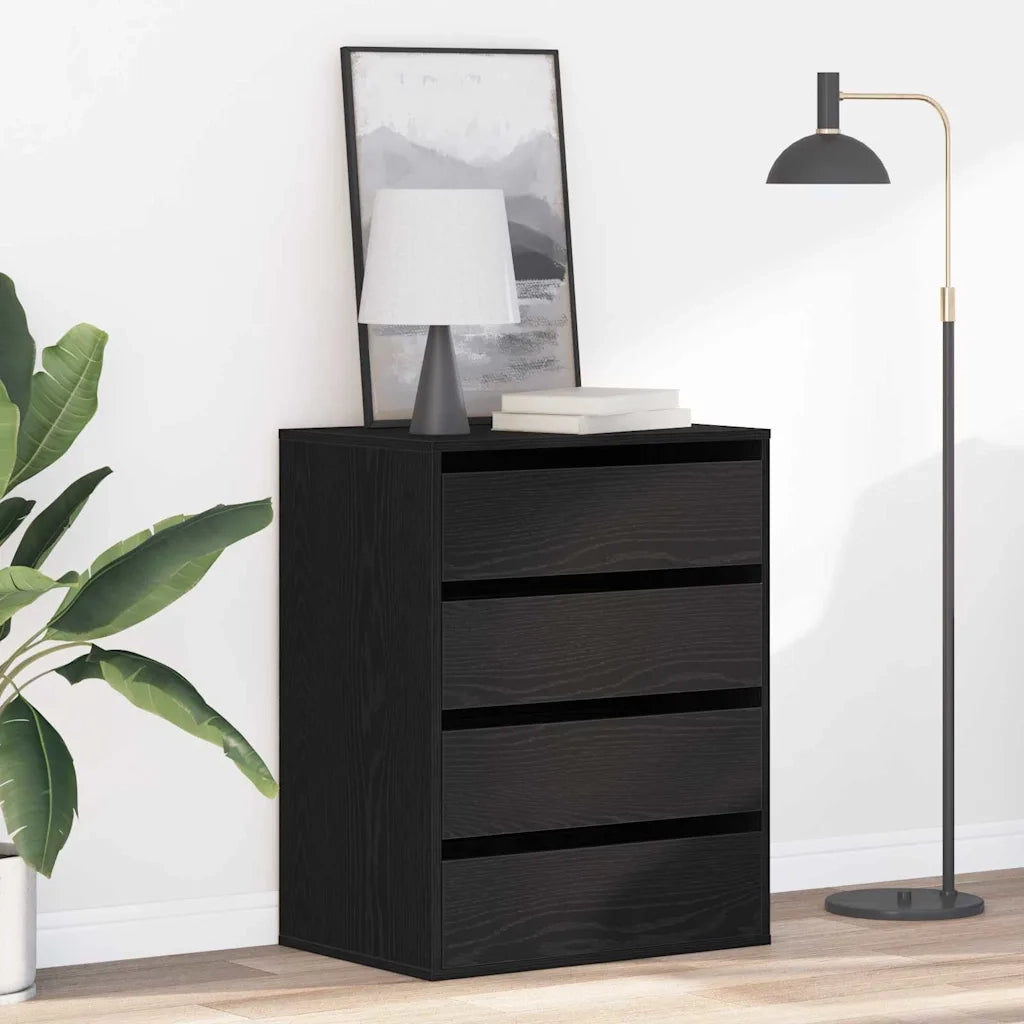 Mobile con Cassetti Nero 60 x 41 x 76 cm Legno multistrato 868922