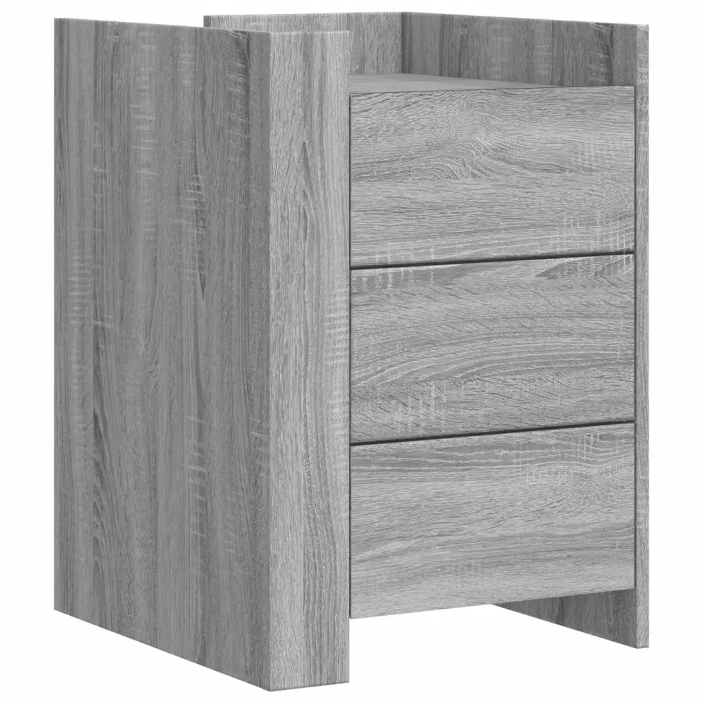 Comodino Grigio Sonoma 45x50x65 cm in Legno Multistrato 848309