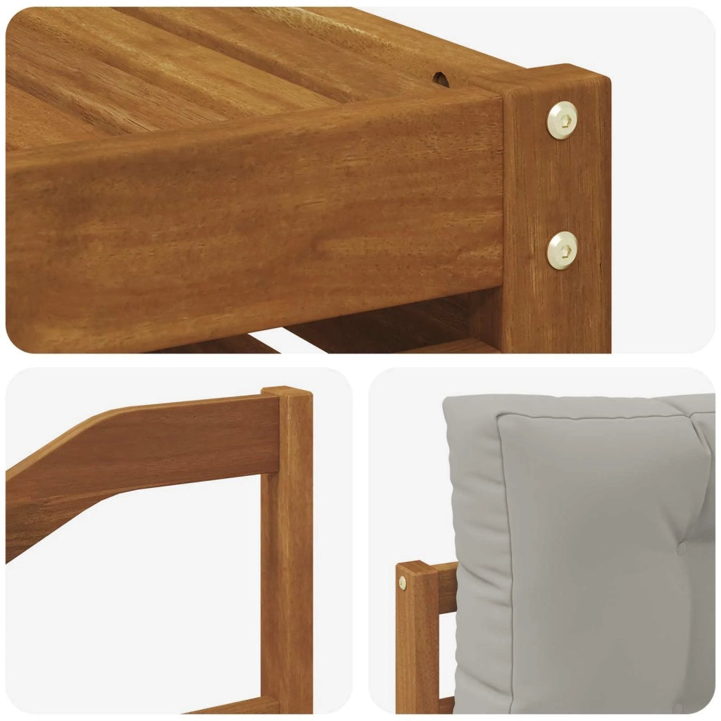 Set di divani da esterno 8 pcs Grigio Naturale e Chiaro 3373196