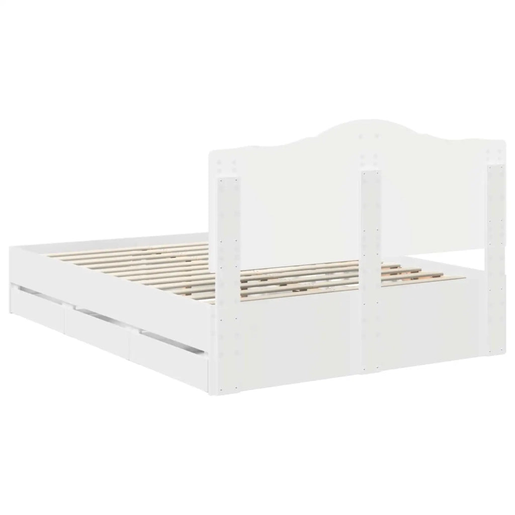 Struttura del letto Bianco 140 x 190 cm Legno Ingegnerizzato