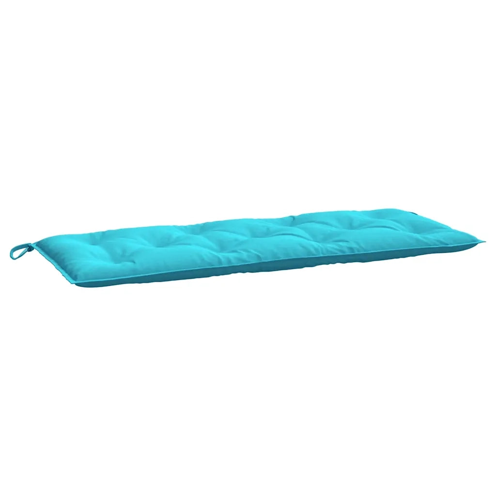 Cuscini per Panca da Giardino 2 pz-Set di 2 Cuscini per panchina da esterno Turchese 120x50x7 cm Tessuto